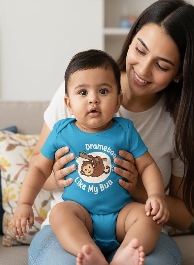 Baby Buzz Dramebaaz Like My Bua Baby Dress | Newborn Baby Romper Clothes for Boy Girl | Gift for Bua, Newborn Photos & Family Functions 6-12 Months - Image 2